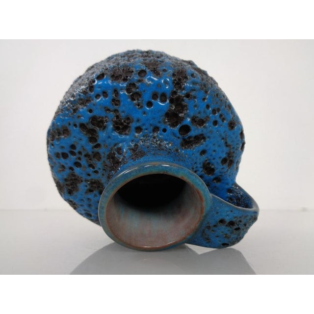 Turquoise Lava Ceramic Vase from Gräflich Ortenburg, Germany, 1960s For Sale - Image 14 of 18