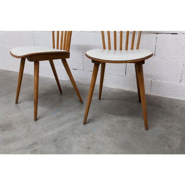 1960s Menuet Chairs with White Vinyl Seats from Baumann, 1960s, Set of 2 For Sale - Image 5 of 18