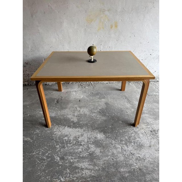 Beige Danish Dining Table in Wood with with Grey Top from Magnus Olesen, 1970s For Sale - Image 8 of 8