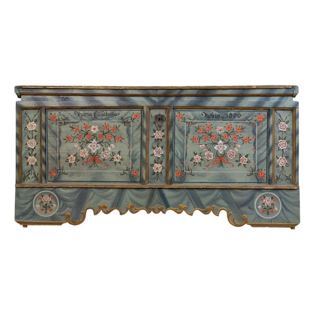 Large Antique Softwood Chest For Sale