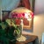 Early 20th Century Antique Reverse Painted Lamp Featuring Cabbage Roses, Fully Restored & Rewired For Sale - Image 5 of 12