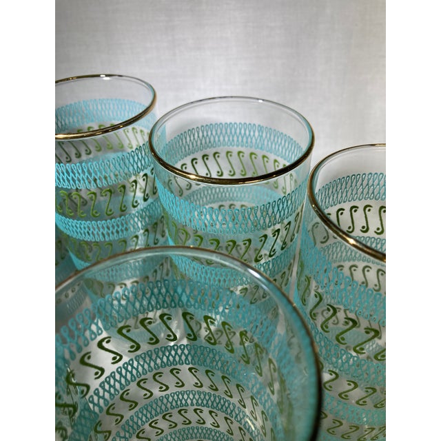 Vintage 1960's Libbey Drinking Glasses Gold Trim Set of 8 Chairish