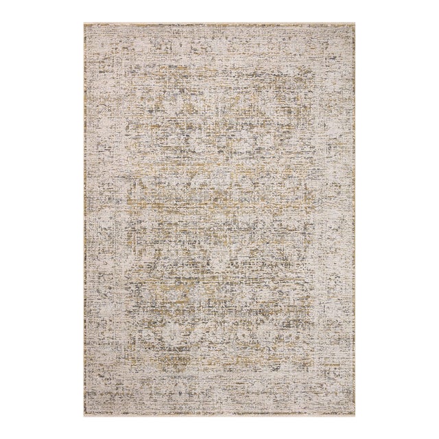 Amber Lewis x Loloi Alie Gold / Beige 2'-3" x 3'-10" Accent Rug For Sale