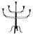 Vintage Scandinavian Brutalist Wrought Iron and Metal Candleholder, 1940s For Sale