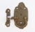Art Nouveau antique bronze right swing ice box latch. The original mounting screws are not available. Good condition with...