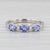 Purple 0.57ctw Tanzanite Diamond Ring 14k White Gold Size 7 Stackable 3-Stone For Sale - Image 8 of 8