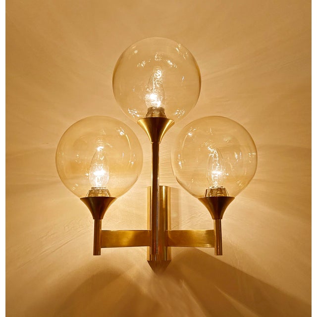 Large Vintage Glass Sconce from Sciolari For Sale - Image 9 of 18