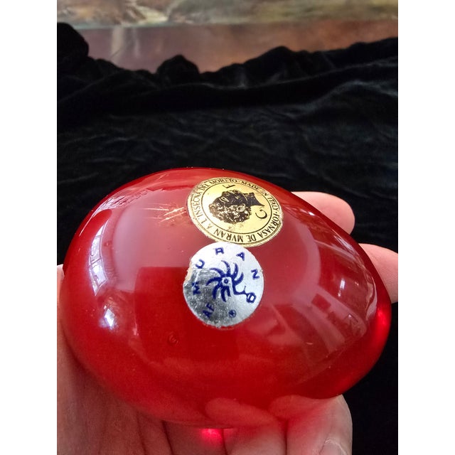 Murano Vintage Mid Century Modern Original Murano Italy Egg For Sale - Image 4 of 4