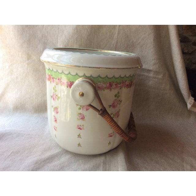 Royal Doulton Edwardian Rose Garland Lidded Ice Bucket - Multi-Purpose Treasure For Sale - Image 9 of 13