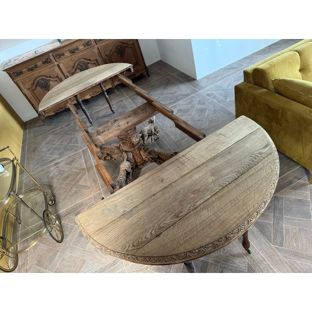 French Oak Hunting Centre Table, 1850s For Sale - Image 18 of 18