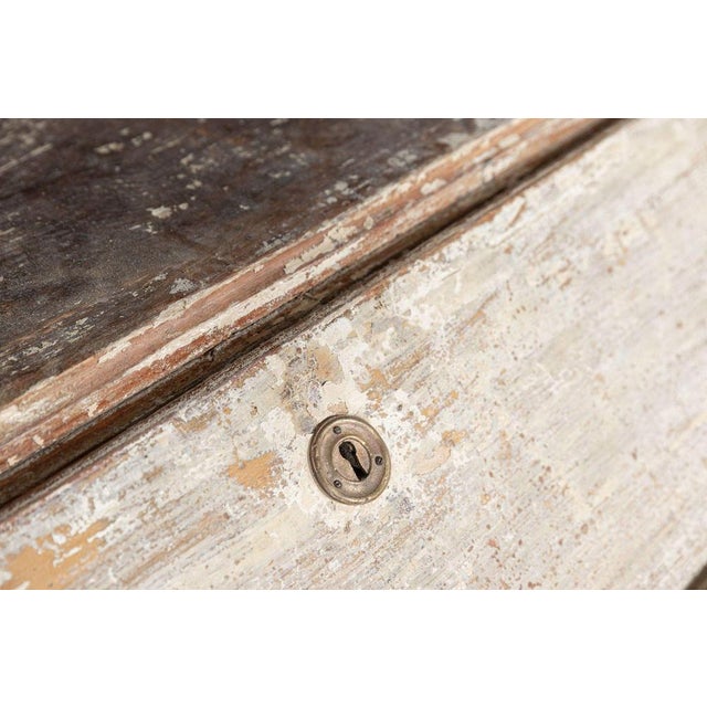 Wood Large Gustavian Swedish Dry Scraped Secretary, 1800s For Sale - Image 7 of 18