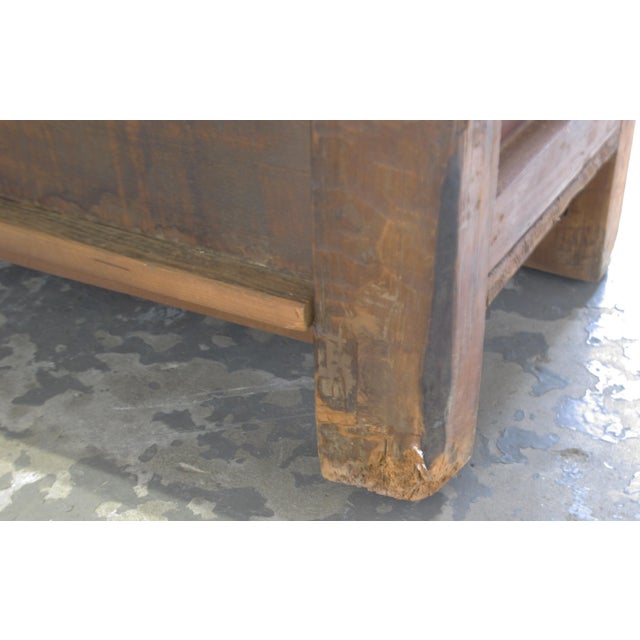 Wood Double-Door Pine Farmer's Sideboard Cabinet For Sale - Image 7 of 12
