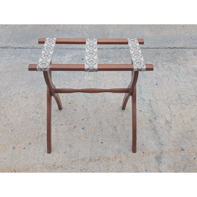 Vintage Wooden Vintage Scheibe Style Folding Luggage Rack Stand For Sale - Image 10 of 12