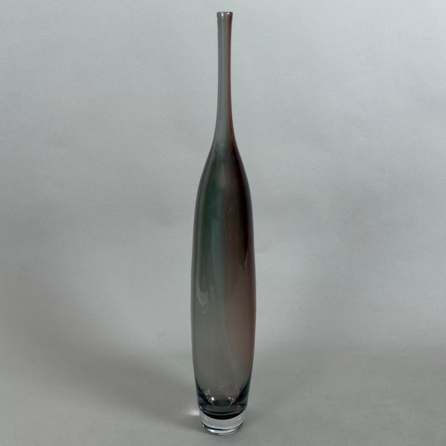 Kosta Boda 20th Century Modern Smoked Green Water Glass Vase by K Engman for Kosta Boda For Sale - Image 4 of 11