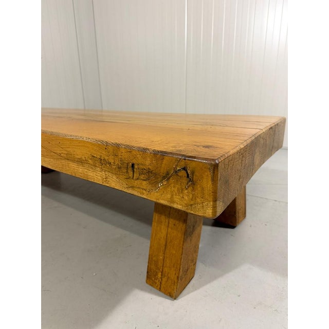 Rustic Sturdy Hardwood Coffee Table, 1960s For Sale - Image 17 of 18