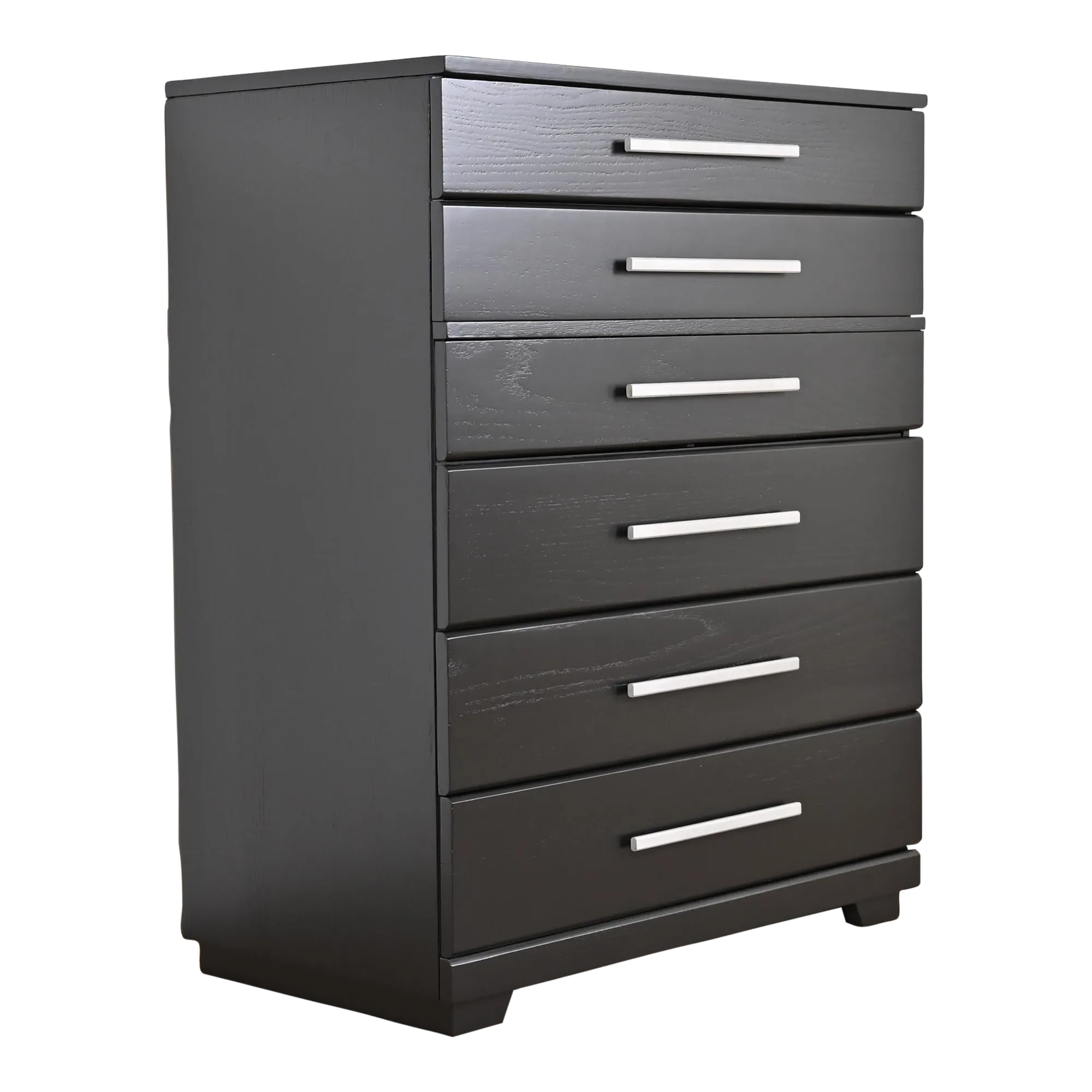 1950s Raymond Loewy for Mengel Mid-Century Modern Black Lacquered Highboy  Dresser, Newly Refinished | Chairish