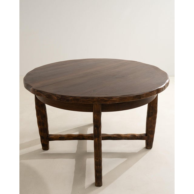 Mid 20th Century France Brown Wood Dining Table For Sale - Image 4 of 11