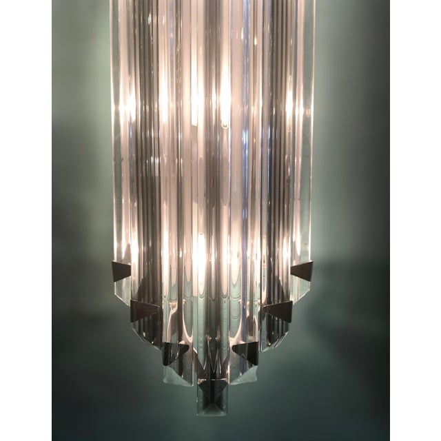 Chrome 21st Century Maestoso Murano Triedri Glass Rod Sconce by Fabio LTD For Sale - Image 8 of 10
