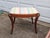 Brown Mid-Century Duncan Phyfe Style Solid Cherry and Upholstered Vanity Bench For Sale - Image 8 of 9