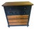 Mid-Century Modern Deep Blue Geometric Wooden Dresser For Sale