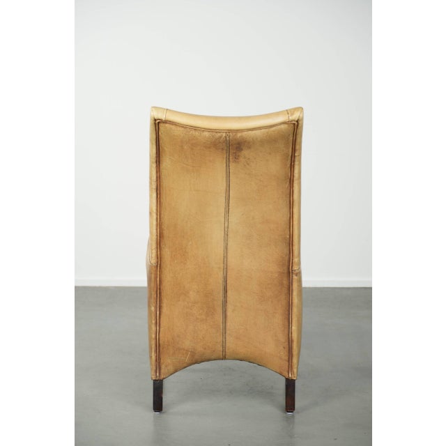 Vintage Chair in Cowhide Leather For Sale - Image 4 of 12