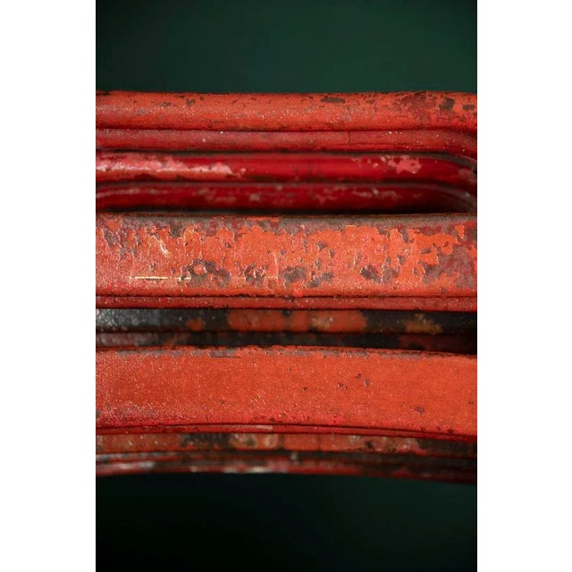 Red Garden Chairs from Tolix, 1950s, Set of 4 For Sale - Image 6 of 9