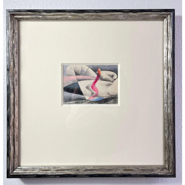 1990s Mixed Media "Micro Biomorphic Abstract Drawing Ii" For Sale - Image 4 of 6