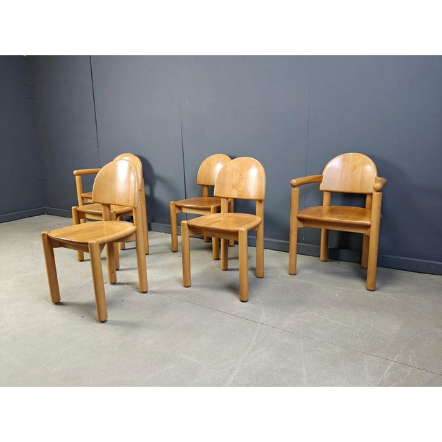 Pine Wood Dining Chairs by Rainer Daumiller for Hirtshals Savvaerk, 1980s, Set of 6 For Sale - Image 8 of 15