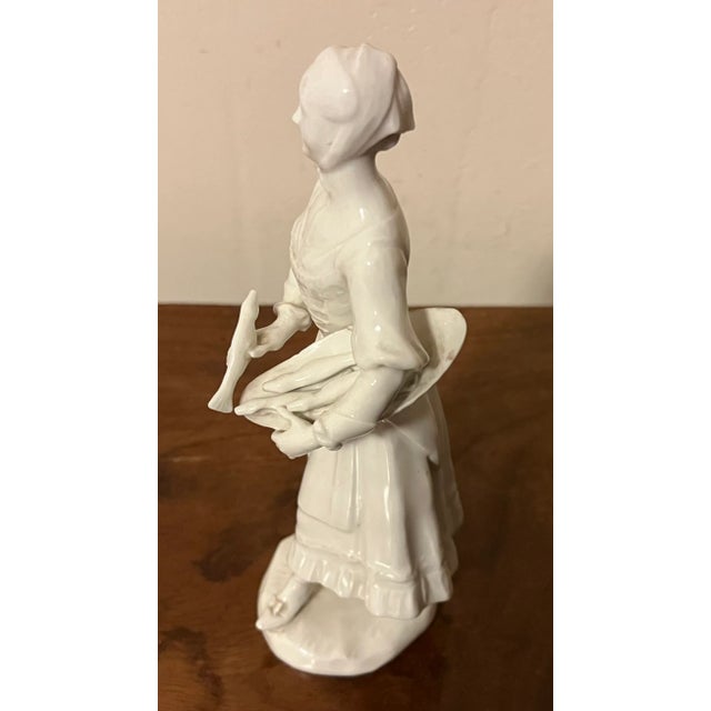 Antique 18th Century Vienna Porcelain Blanc De Chine Figure of a Fish Seller For Sale In New York - Image 6 of 11
