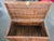 Tan VIntage Rattan Storage Trunk W/ Brass Accents For Sale - Image 8 of 12