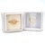 Contemporary Leo Ring With Natural Diamond Accented Halo in Solid 14k Gold, Fine Jewelry, Size 6.75 For Sale - Image 3 of 8