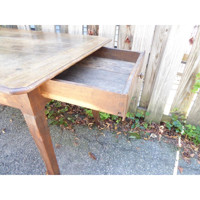 18th Century French Weathered Oak Dining Table For Sale In Boston - Image 6 of 7