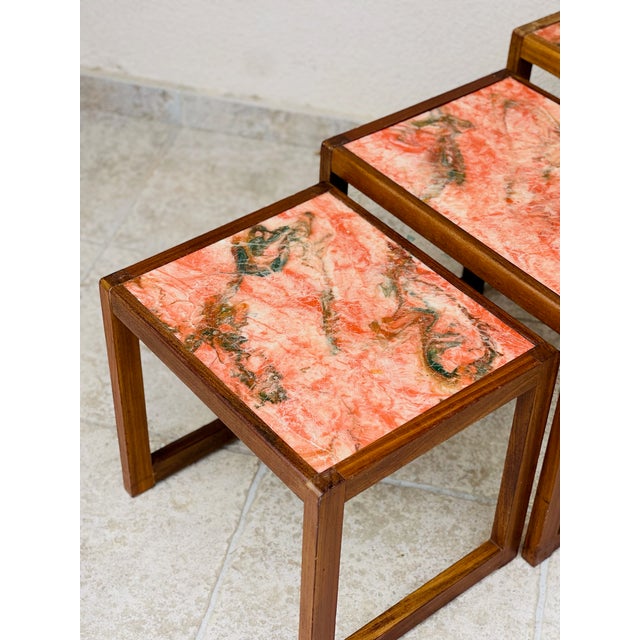 Vintage Scandinavian Teak Nesting Tables, 1960s, Set of 3 For Sale - Image 12 of 17