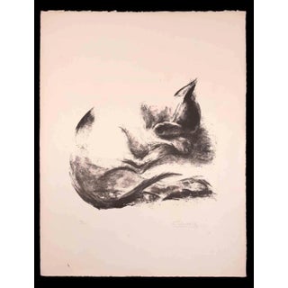 Giselle Halff, The Cat, Lithograph, 1950s For Sale