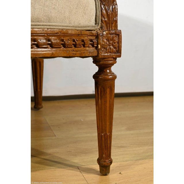 Early 19th Century Louis XVI Stained Beech Bench For Sale - Image 16 of 18