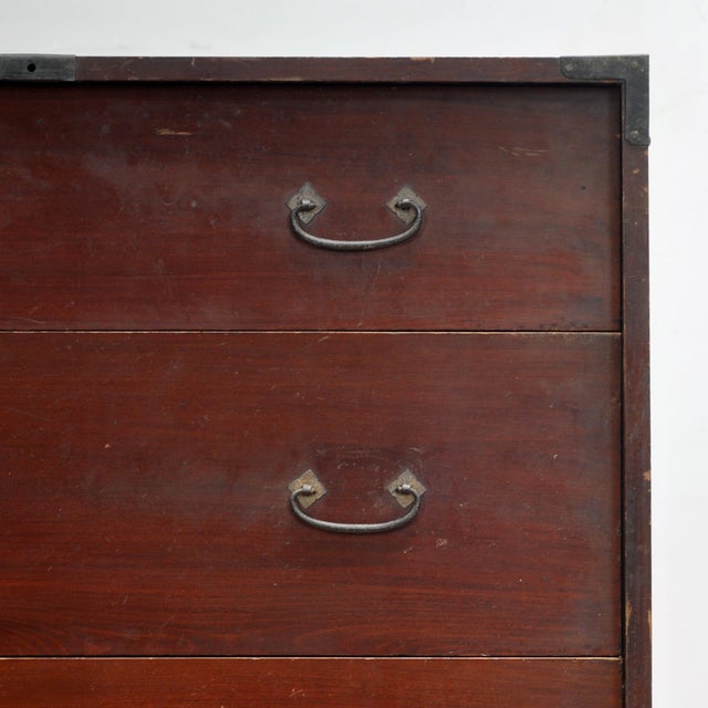 Brown Japanese Tansu Chest of Drawers, 1890s For Sale - Image 8 of 12