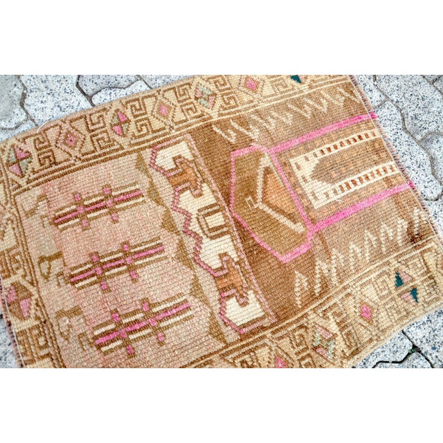 Turkish Vintage Mid Century Turkish Rug For Sale - Image 3 of 6