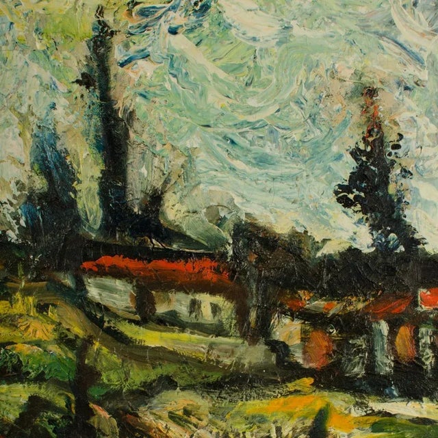 Carlos Lopez-Ruiz (Bolivian-American 1912 -1972) View of Funza. Landscape. For Sale - Image 9 of 12