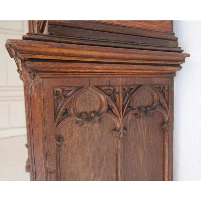 Large Gothic Revival German Carved Oak Cabinet, 1883 For Sale - Image 18 of 18