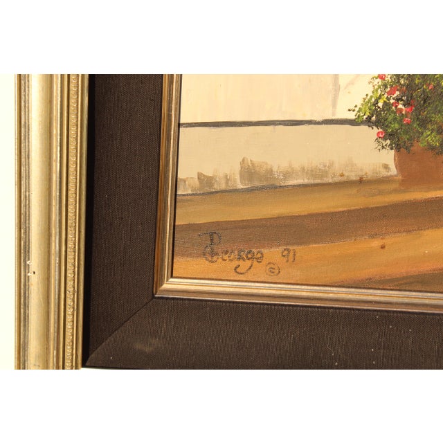 Mediterranean Cityscape Original Painting For Sale - Image 10 of 12