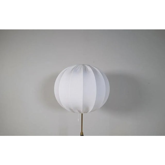 Mid-Century Brass and Black Leather Floor Lamp from Falkenbergs Belysning, Sweden, 1960s For Sale - Image 11 of 18