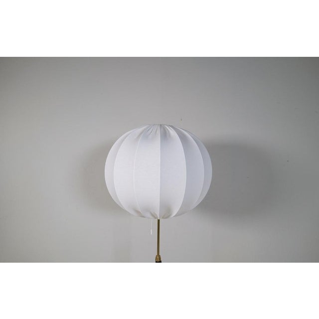 Mid-Century Brass Black Leather Floor Lamp from Falkenbergs Lighting, Sweden, 1960s For Sale - Image 11 of 18