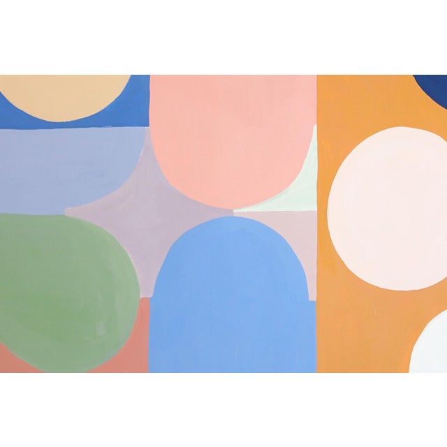 2026, Geometric Shapes Painting, Art Deco Diagramas, Acrylic Paint on Watercolor Paper, Vivid Tones by Natalia Roman For Sale - Image 4 of 8