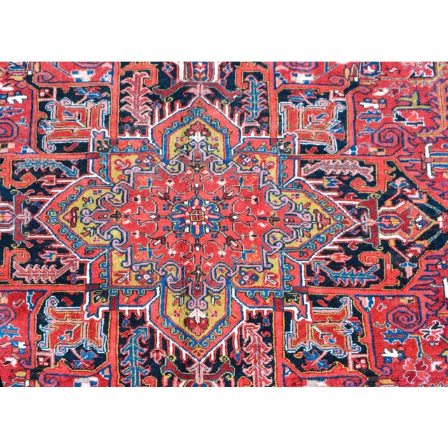 1950s Mid-20th Century Heriz Rug For Sale - Image 4 of 11