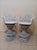 Mid Century Modern Spun Fiberglass Swivel Stools White Set of 2 For Sale - Image 4 of 8