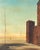 Álvaro Guillot Surrealist Fortress Landscape Oil Painting, Signed For Sale - Image 15 of 15