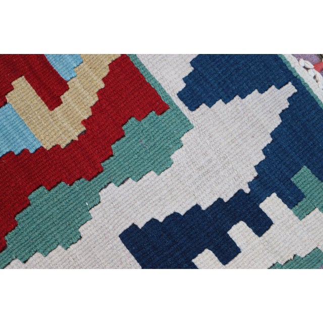 Textile 1960s Rustic Farmhouse Handmade Wool Kilim For Sale - Image 7 of 11