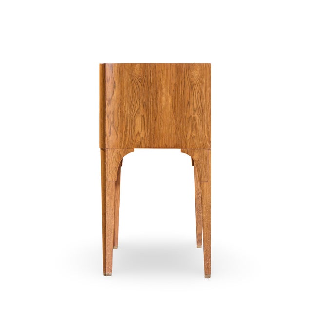 Mid 20th Century Edward Wormley for Dunbar Mid Century Rosewood and Brass Commode Console Chest of Drawers For Sale - Image 5 of 9