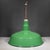 Green Set of Two Benjamin 16" Enameled Porcelain Green Industrial Pendant Lights c.1950 For Sale - Image 8 of 11