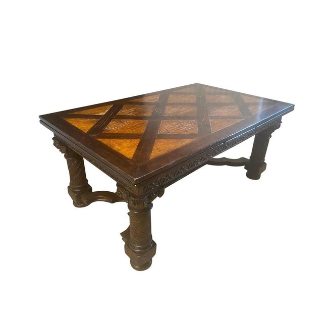 Gothic Revival Oak Draw Leaf Dining Table For Sale - Image 12 of 16